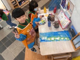 學習區好好玩:美勞區水彩畫101大樓