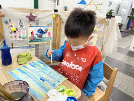 學習區好好玩:美勞區用水彩玩渲染